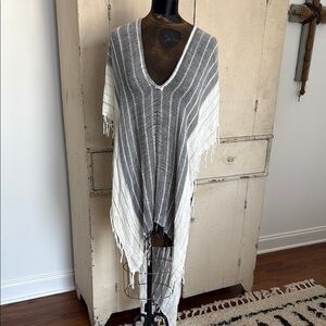 Free People Monochrome Striped Swim Coverup